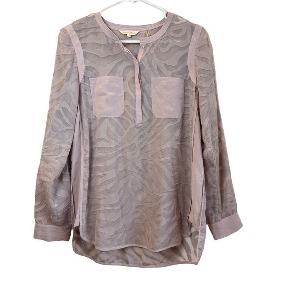 REBECCA TAYLOR ‘Liger’ Silk Long Sleeve Top - Picture 4 of 13